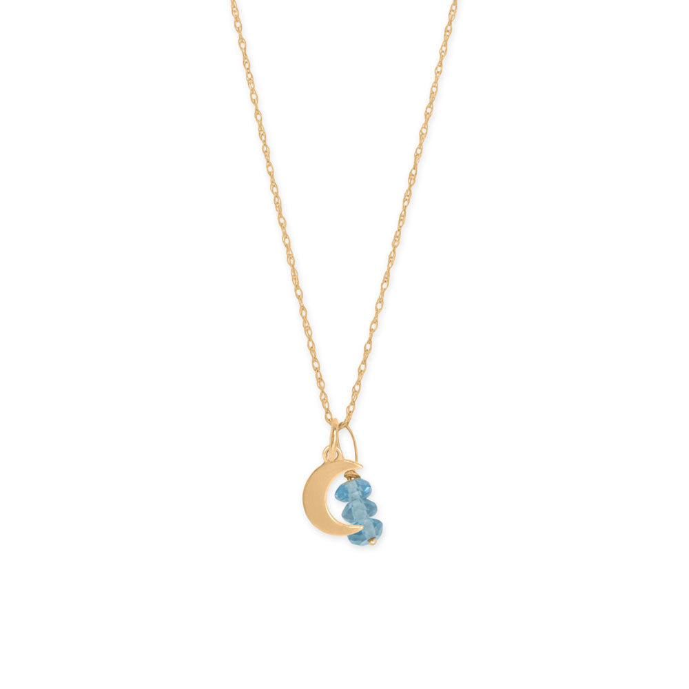 14 Karat Gold Moon Charm