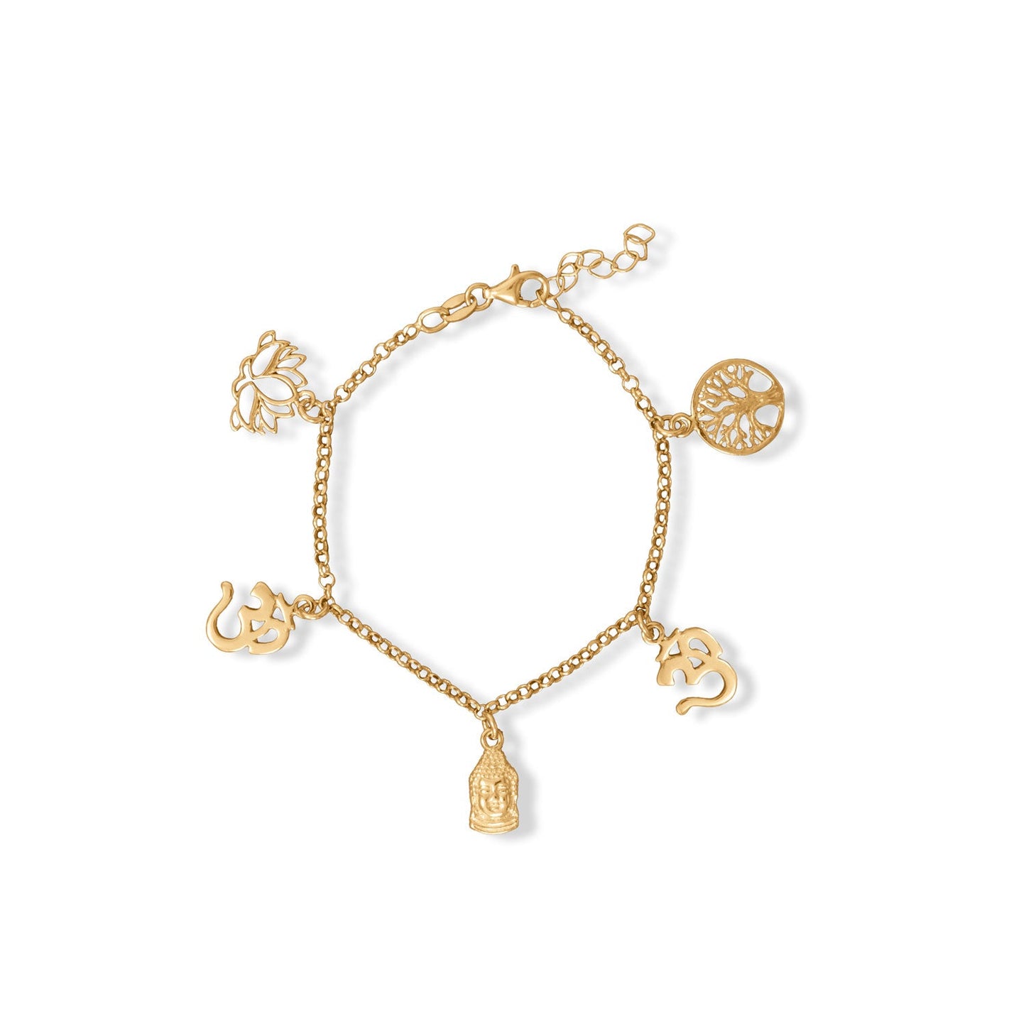 6.5 "+ 1" Om Charm Bracelet - Sparks and Gem