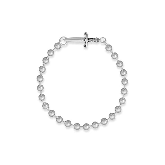 8" 5mm Bead and Sword Clasp Bracelet