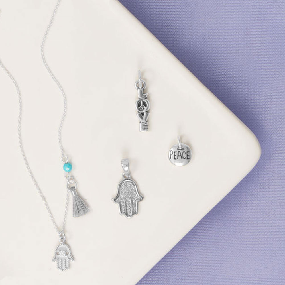 Teeny Tiny Tassel Sterling Silver Necklace - Sparks and Gem