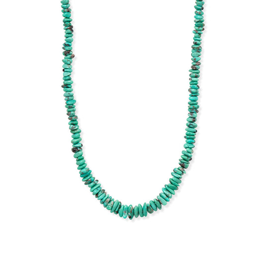 19" Mexican Campitos Turquoise Nugget Necklace