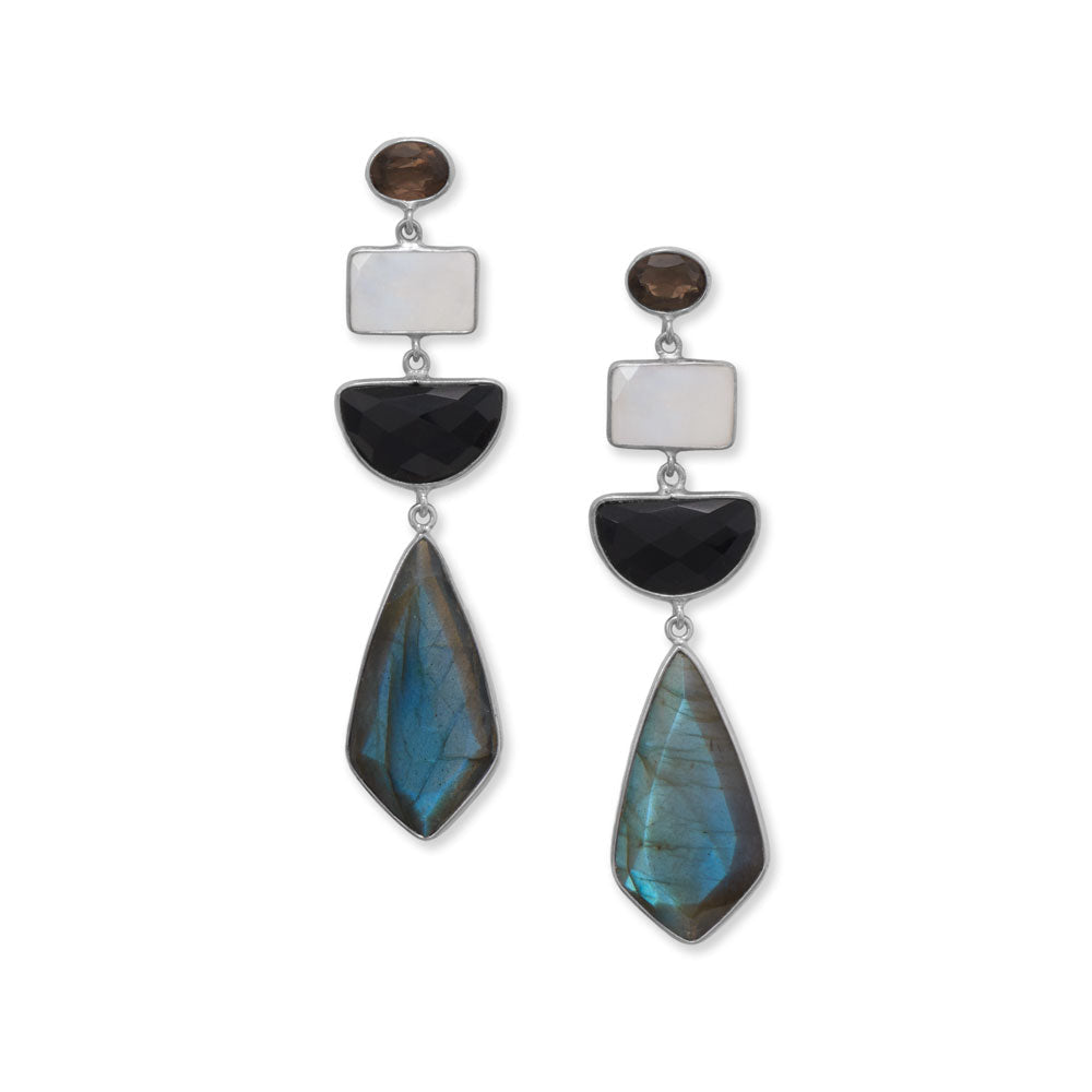 Geometric Stone Drop Earrings - Sparks and Gem