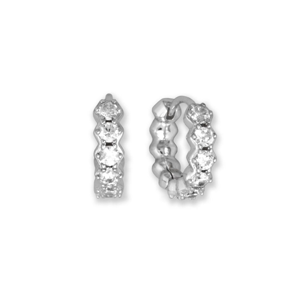 10mm Cubic Zirconia Hoop Earrings - Sparks and Gem