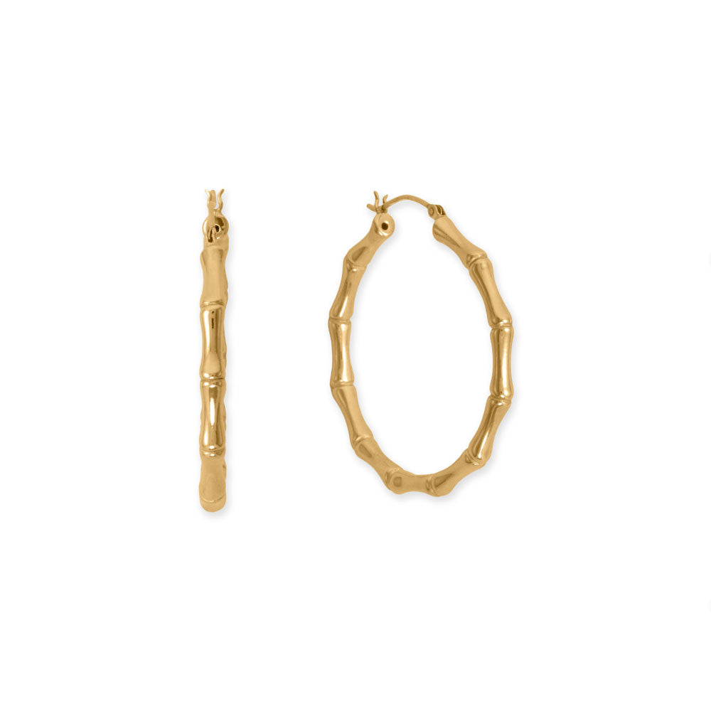 44mm Bamboo Hoop Earrings