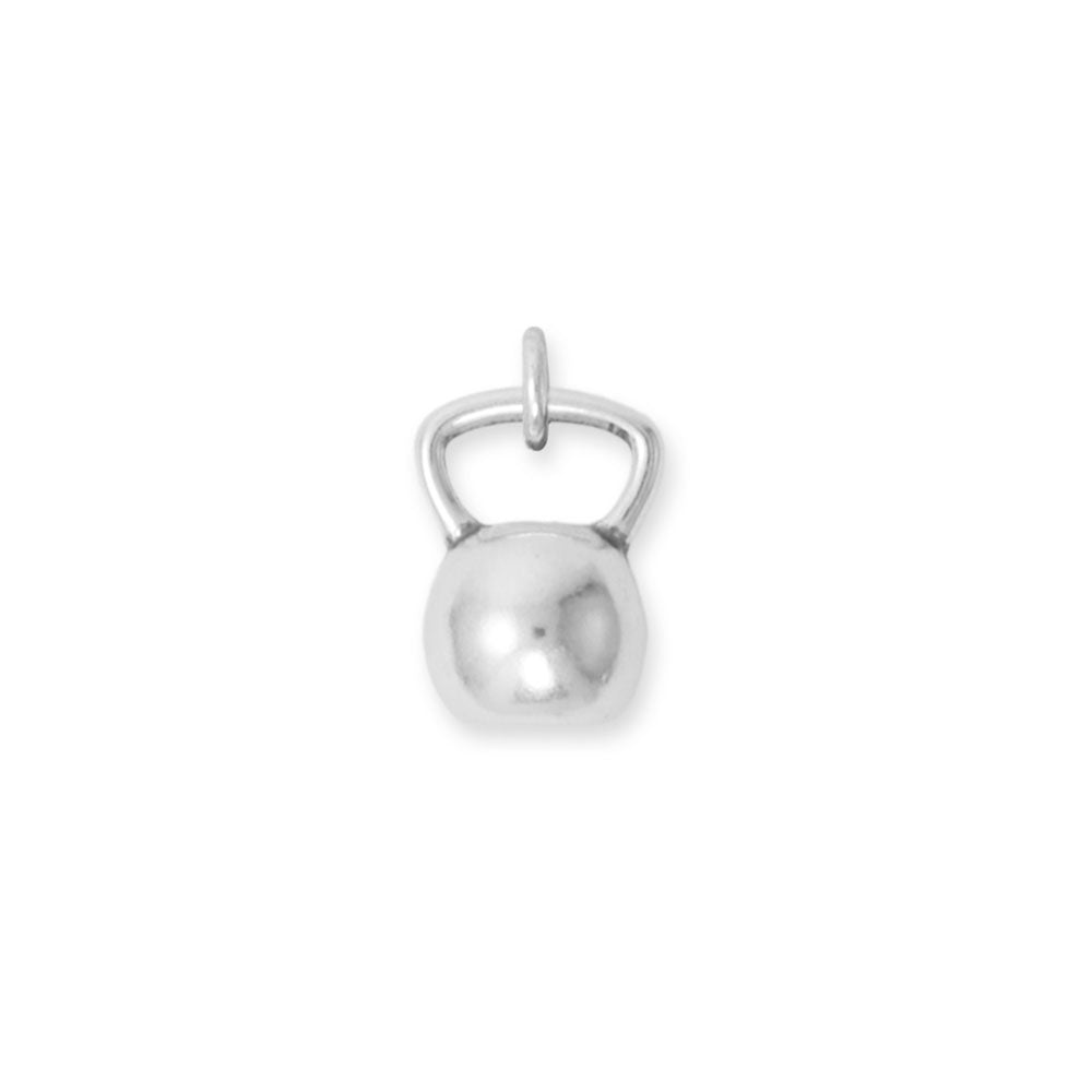 Oxidized 3D Kettlebell Charm