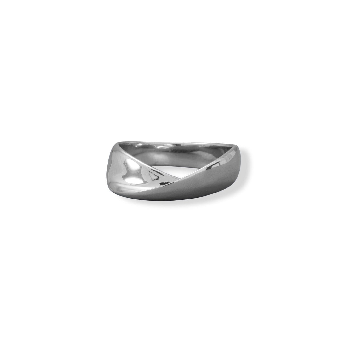 Polished Ribbon Twist Sterling Silver Ring - Sparks and Gem