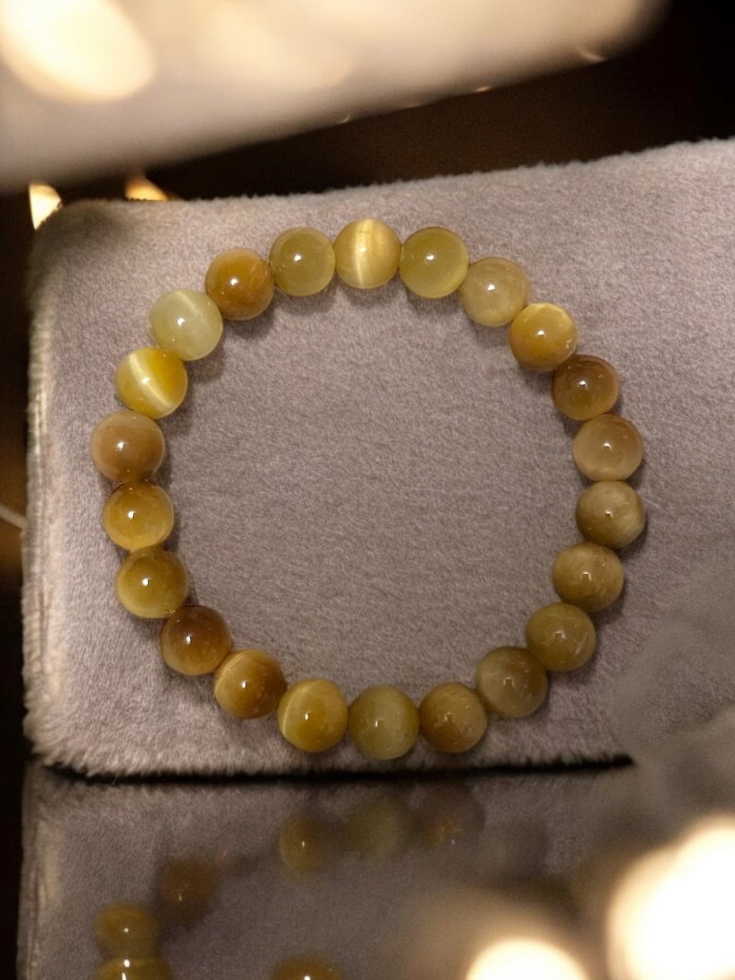 Golden Tigers Eye Gemstone Stretch Bracelet - Sparks and Gem