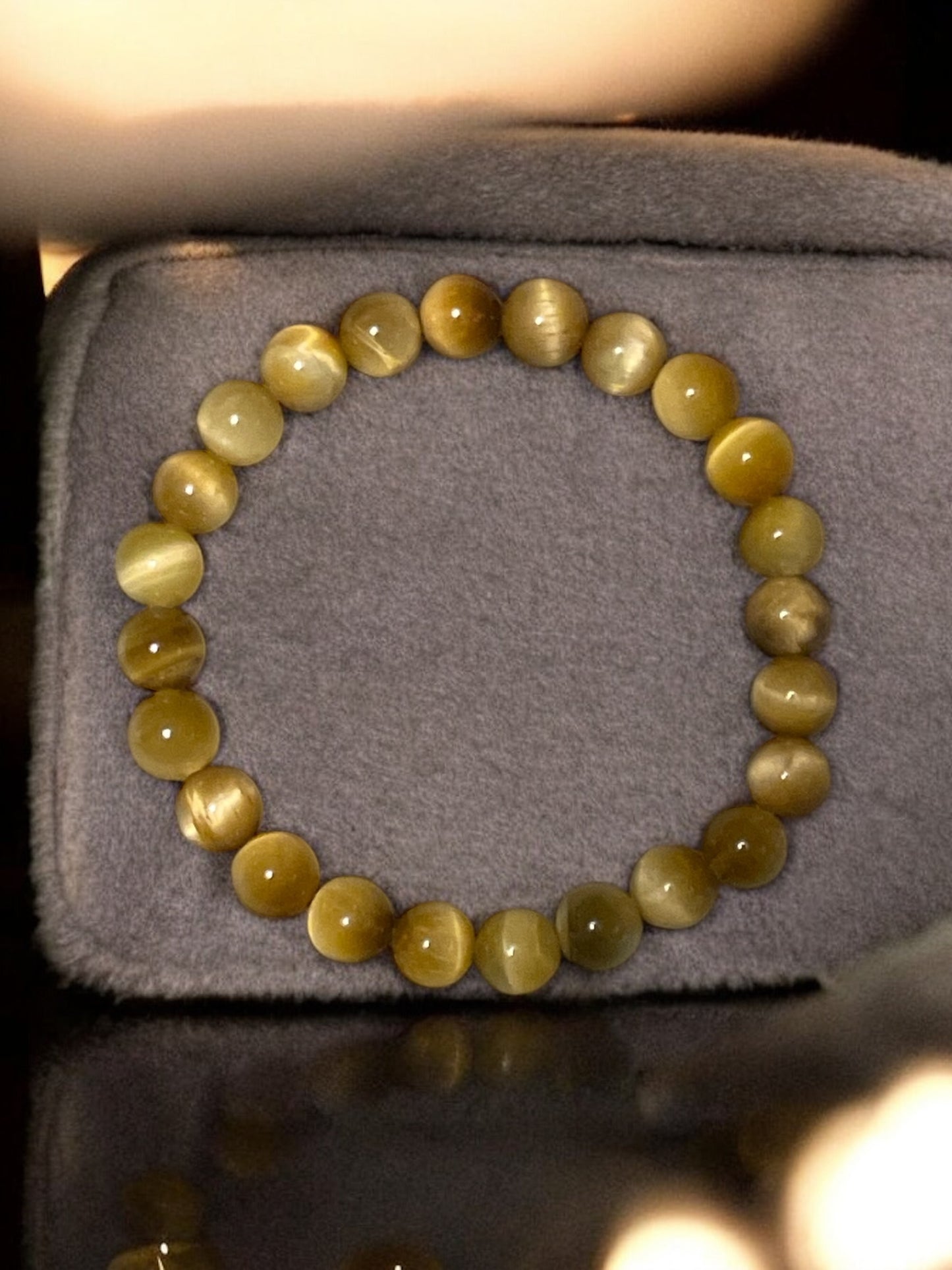 Golden Tigers Eye Gemstone Stretch Bracelet - Sparks and Gem