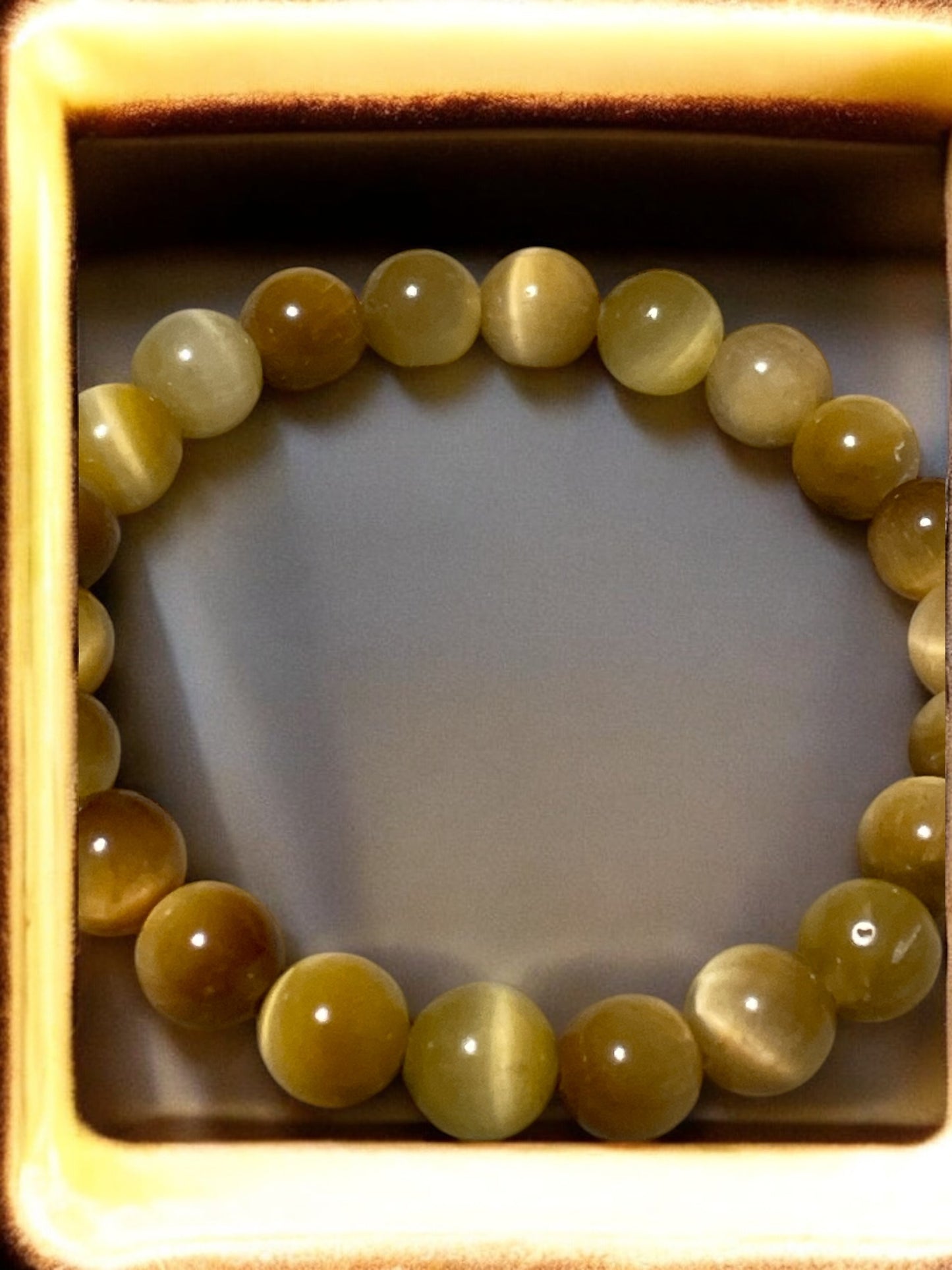 Golden Tigers Eye Gemstone Stretch Bracelet