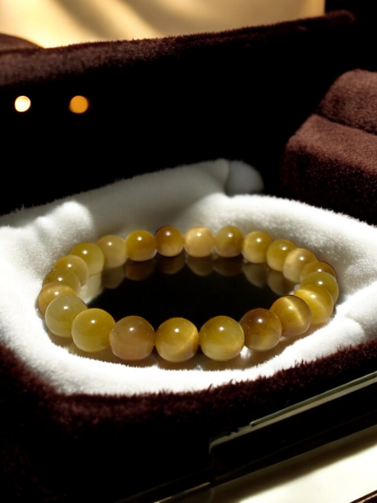 Golden Tigers Eye Gemstone Stretch Bracelet - Sparks and Gem