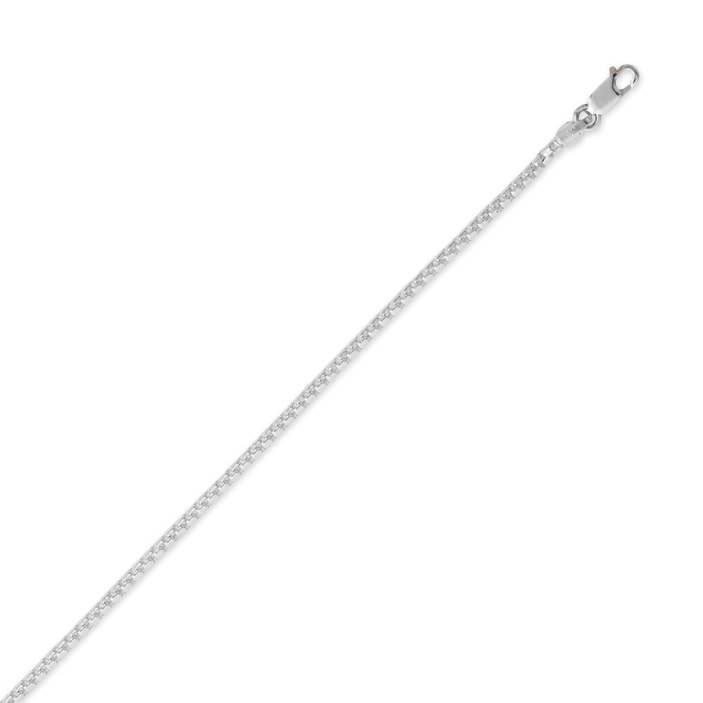 2.6mm Rounded Sterling Silver Box Chain (050) - Sparks and Gem