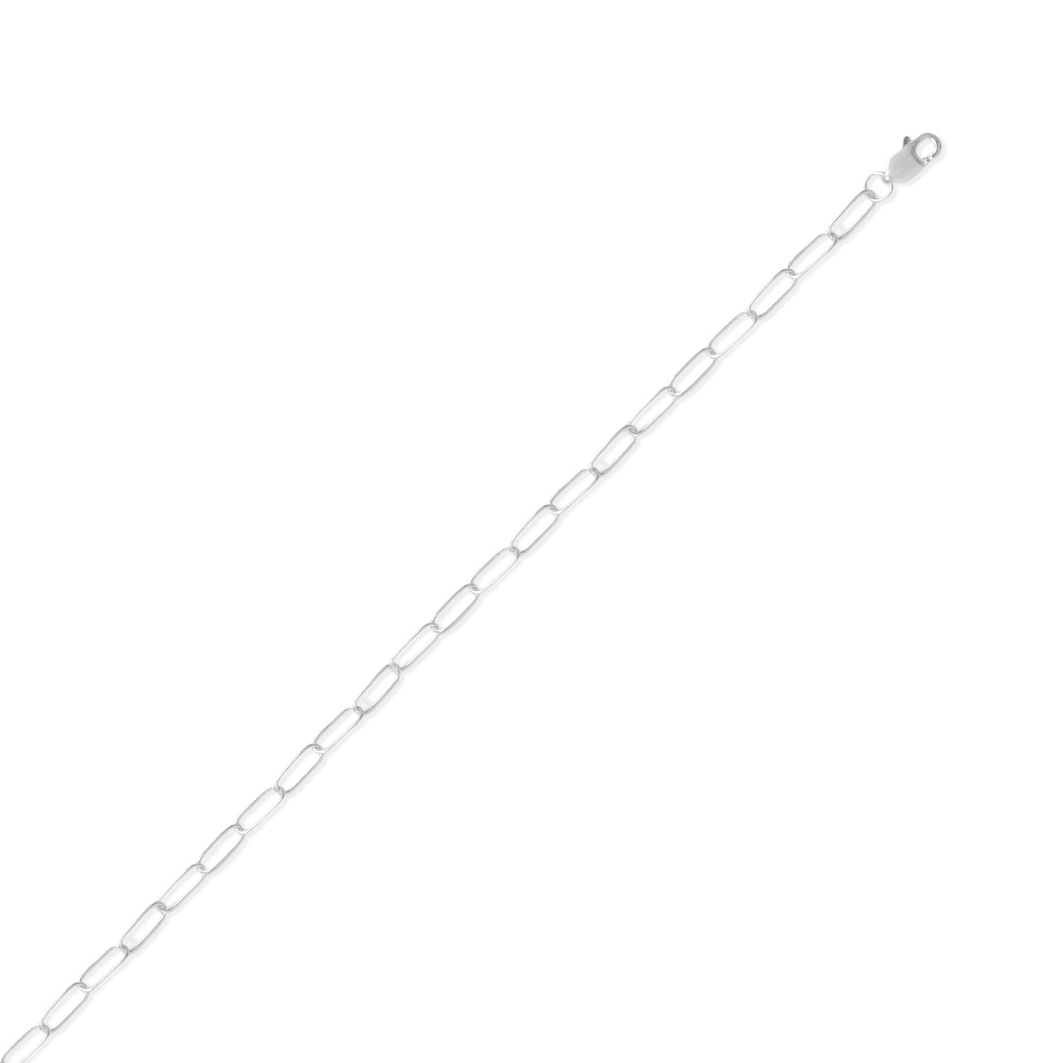 Small Long Cable Paperclip Silver Chain (2.8mm) - Sparks and Gem