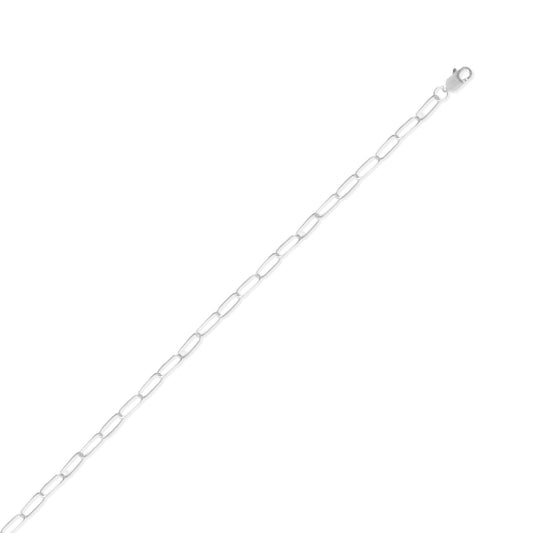 Small Long Cable Paperclip Silver Chain (2.8mm) - Sparks and Gem