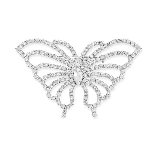 Crystal Butterfly Outline Pin